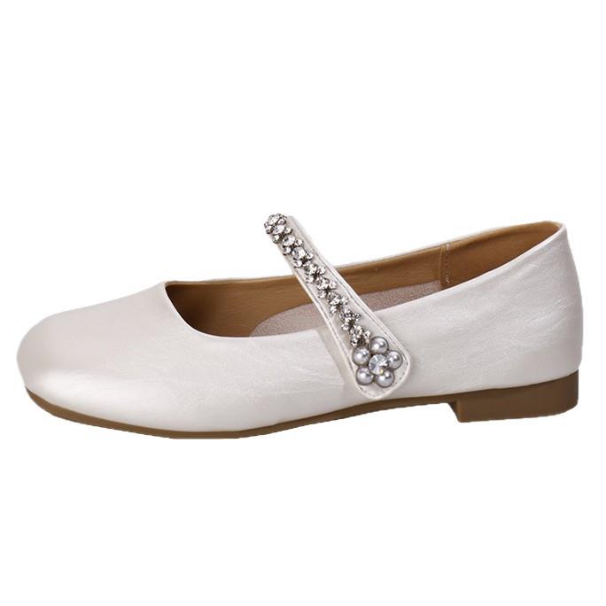 Beautiful French flat silver single shoes women's 2025 new summer skirt Mary Jane shoes small leather shoes evening shoes