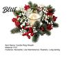Reusable Christmas Home Decor Candle Ring Wreath Artificial Pine Wreath with Red Berries Rings White Flowers Holiday Table Centerpiece for