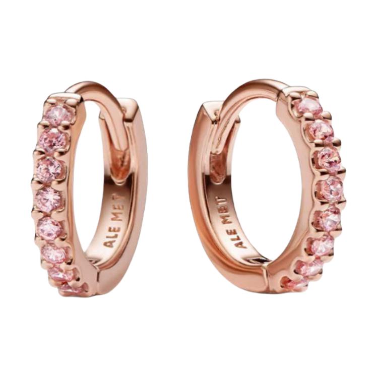 Pandora Pavé Set Ring Design Gold Plated Earrings Women earrings Rose-Gold 283015C01 Box