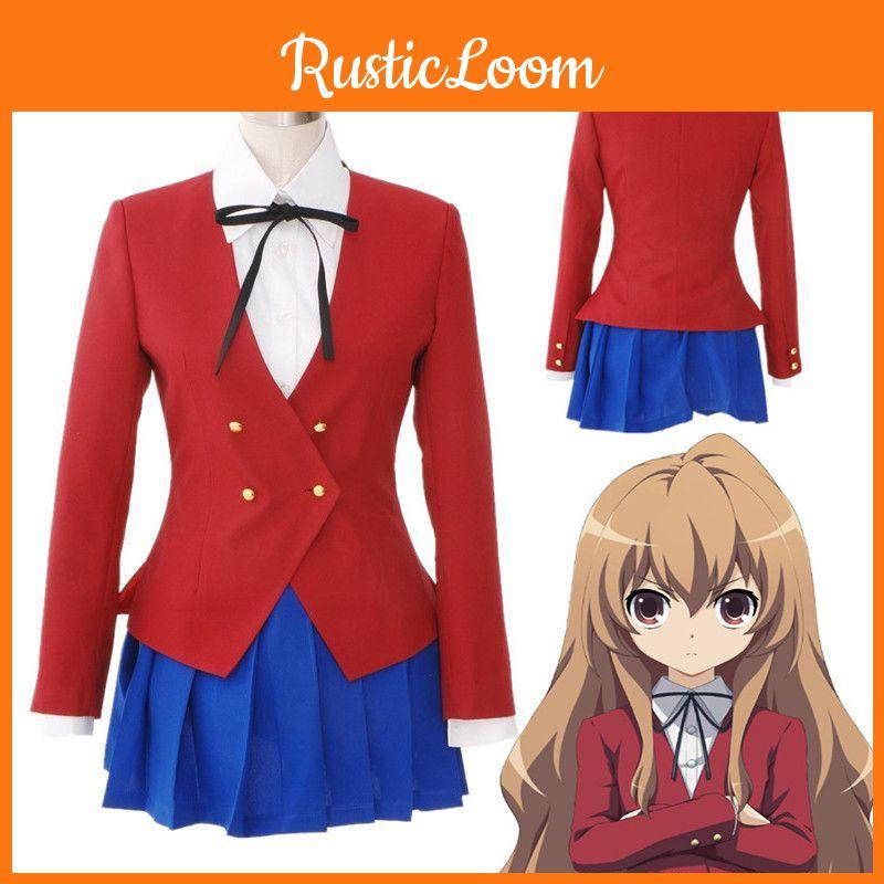 Stunning Dragon Tiger Toradora Aisaka Taiga Cosplay Costume Exquisite School Uniform For Large Sizes
