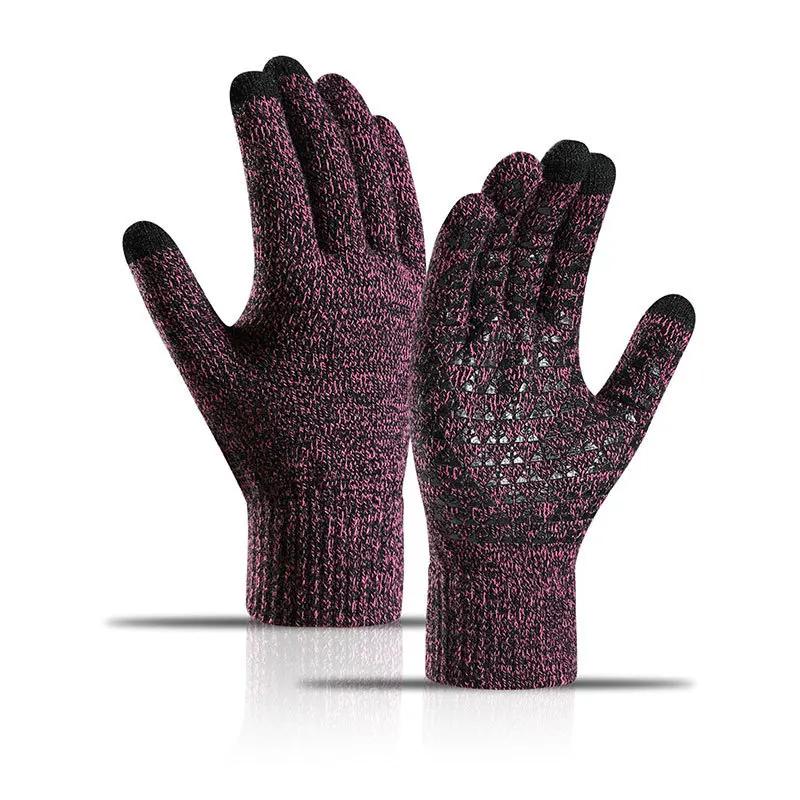 Winter Touchscreen Gloves for Men Women Upgraded Thermal Warm Knit Glove Outdoor Cycling Sports Plush Gloves for Running Driving