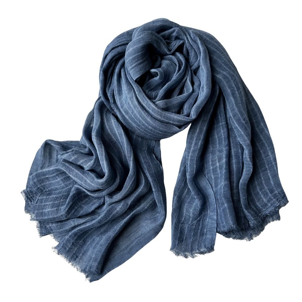 Soft Viscose Scarf Vertical Striped Shawl Wrap Modern Neck Wrap Japanese Style