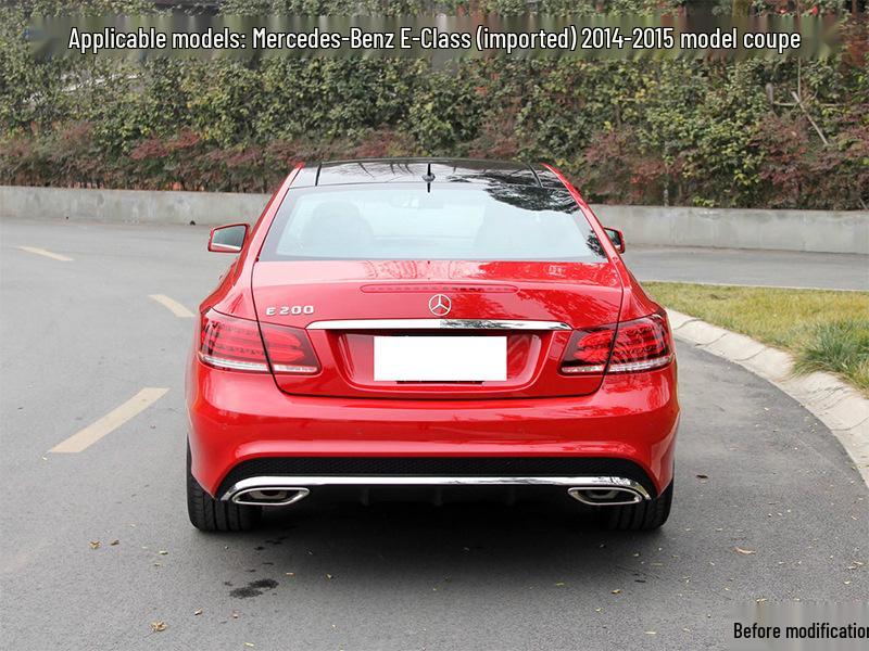 Rear Lip Diffuser with Quad Tailpipes for 14-15 Mercedes-Benz E-Class Coupe AMG E53/E63