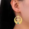 Jeshayuan The Wings of the Goddess Isis Earrings For Women Ankh Eye of Horus Earring Stainless Steel Anubis Earring Jewelry Gift