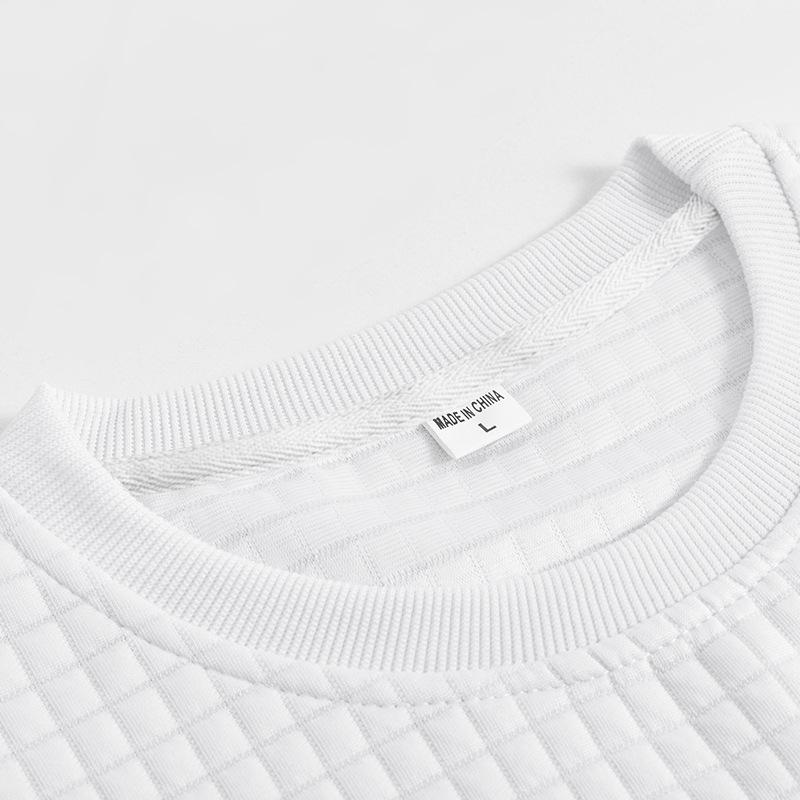 Autumn and Winter Men's Long-sleeved T-shirt Solid Colour Round Neck Knit Shirt Slim Small Square Men's Internal Bottoming Shirt