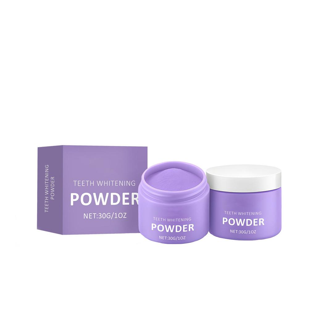 Purple Cleaning Tooth Powder, Fine Powder And Gentle Protects Teeth, Cleans Stains And Odors 30G