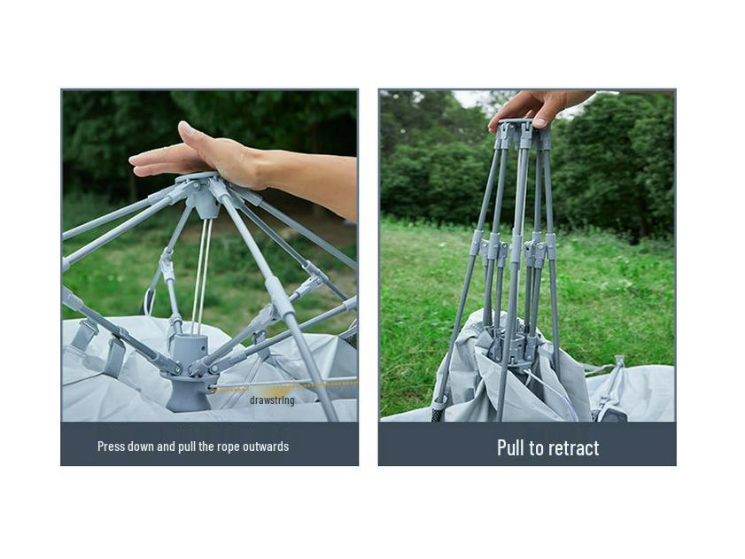 Mountain Guest Quick-Open Three-Sided Mesh Beach Tent