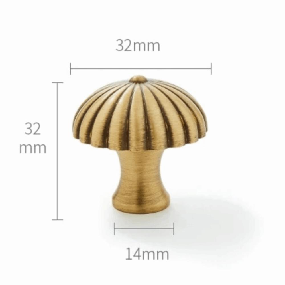 Klassischer Messing Schranktürgriff Goldene Regenschirmform Messinggriffe Europäischer Stil Kleiderschrankknöpfe Schrank Schublade