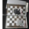 Tragbares faltbares magnetisches Schach-, Dame- und Backgammon-Set für Kinder und Studenten