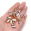 10pcs/lot Alloy Spacer Beads Big Hole Beads Flat Leather Cord End Beads For Jewelry Making DIY Bracelet Necklace Accessories