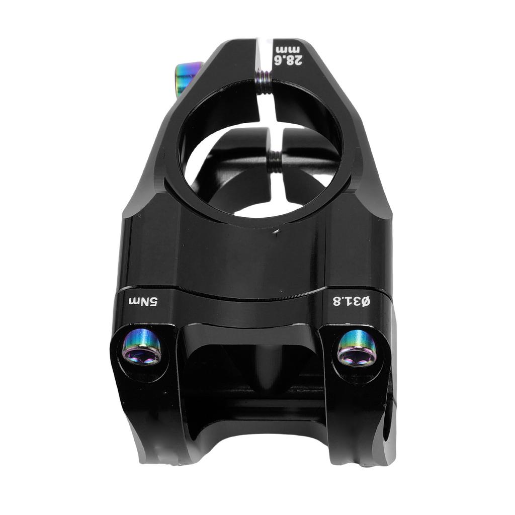 31.8x35mm Bike Stem Aluminum Alloy CNC Mountain Bike Short Handlebar Stem for DIY Mountain Cycling Black