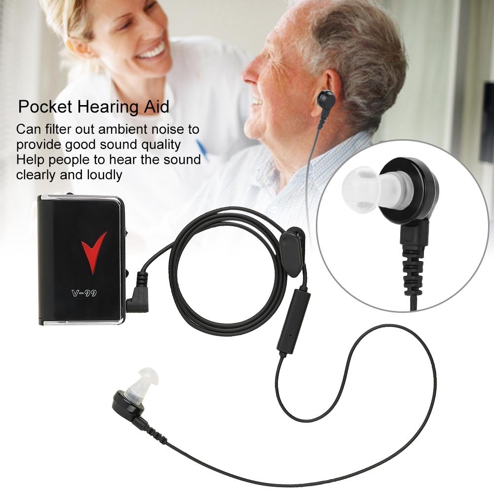 Pocket Hearing Aid Vioce Amplifier Sound Enhancement for Hearing Loss Seniors
