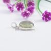 Natural Green Amethyst Pendant, 925 Sterling Silver Pendant, Birthday Pendant, Oval Gemstone Pendant, Handmade Pendant