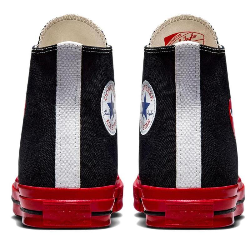 Converse Chuck Taylor All Star 70 Hi Comme Des Garcons Play Black Red Midsole