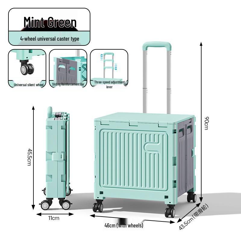 Younai Folding Outdoor Trolley – Portable Shopping Cart for Home & Street Vendors