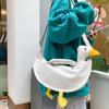 Canvas Cute Duck Tote Diagonal Shoulder Bags Lightweight Silly Goose Bag Streetwear