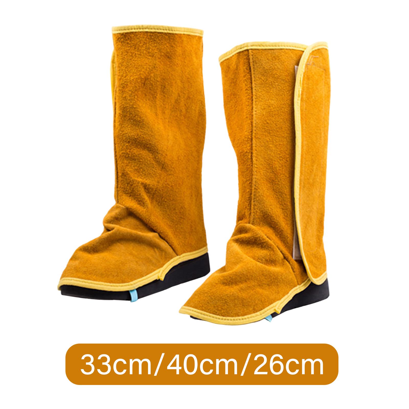 

Welding Shoe Cover Women Men Extra Long Easy to Wear Welding Shoe Protectors Height 26cm
