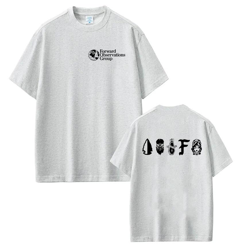 Forward Observations Group Skeleton Tshirts Unisex Women Clothing Fashion Punk Gothic T Shirts Oversized Casual Tees Streetwear