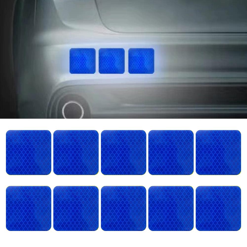 

10Pcs Car Star Shape Bumper Reflective Safety Strip Stickers Car Reflective Sticker Reflective Warning Safety Tapes Auto