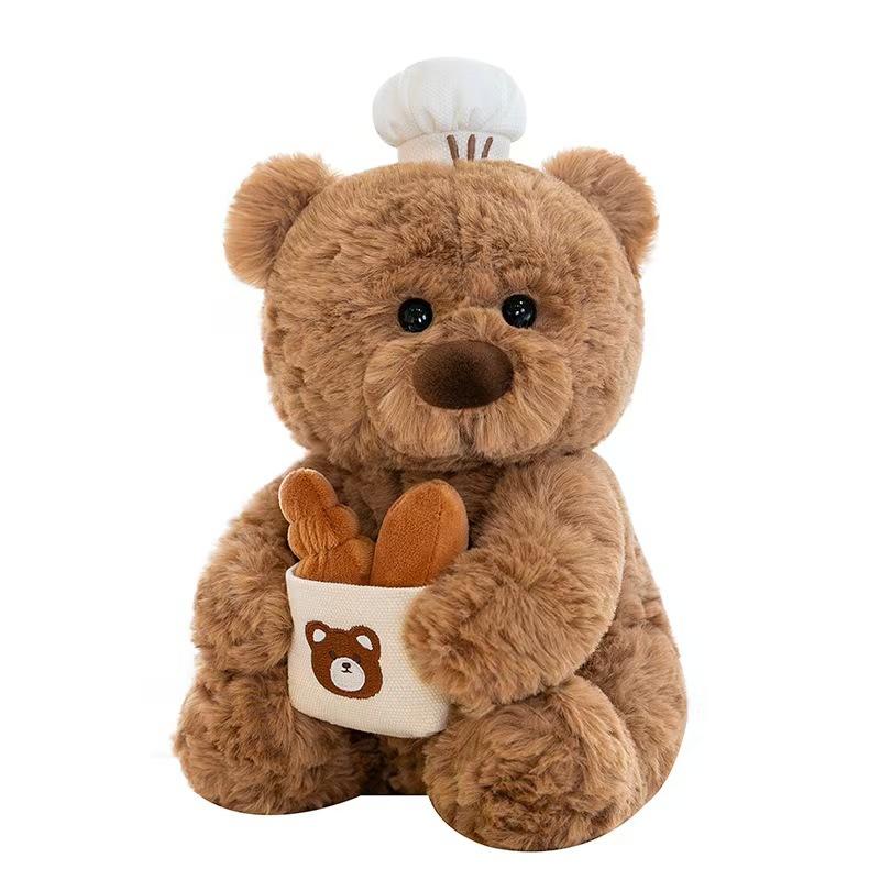 Cute Hug Bear Pastry Artist Plush Toy Baker Bear Doll Children'S Pillow Gift Toy Ornament