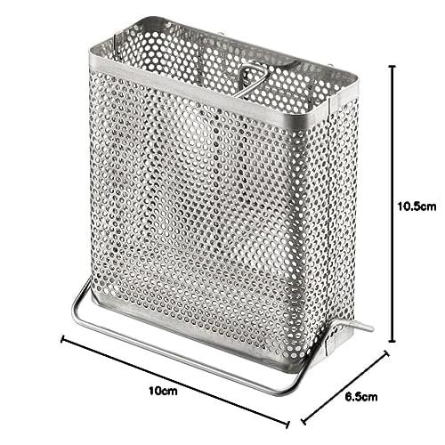 Yoshikawa Cutlery Pocket with Legs, Dish Drainer for Chopsticks, Dish Drainer, Made in Japan, Tableware, 10 x 6.5 x 10.5 cm, Square Punching, Product