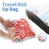 Travel Compression Bags, Roll Up Travel Space Saver Bags for Luggage, Cruise Ship Essentials Cothes, Folding Compressed Bag