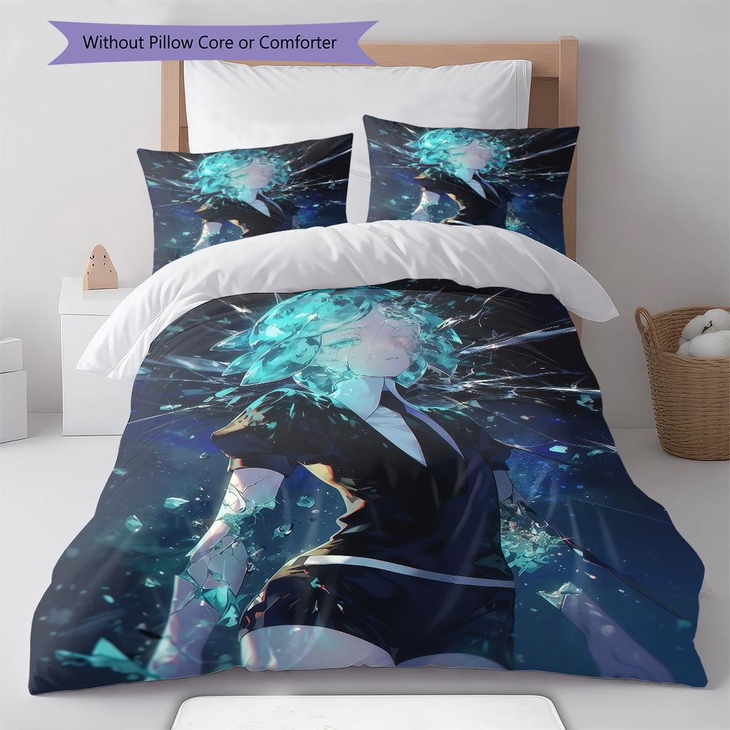 Land of the Lustrous Pattern Bedding,Quilt Set Quilt Cover Pillowcase Home Birthday Gift (1 * duvet cover + 2 * pillowcase, without core)