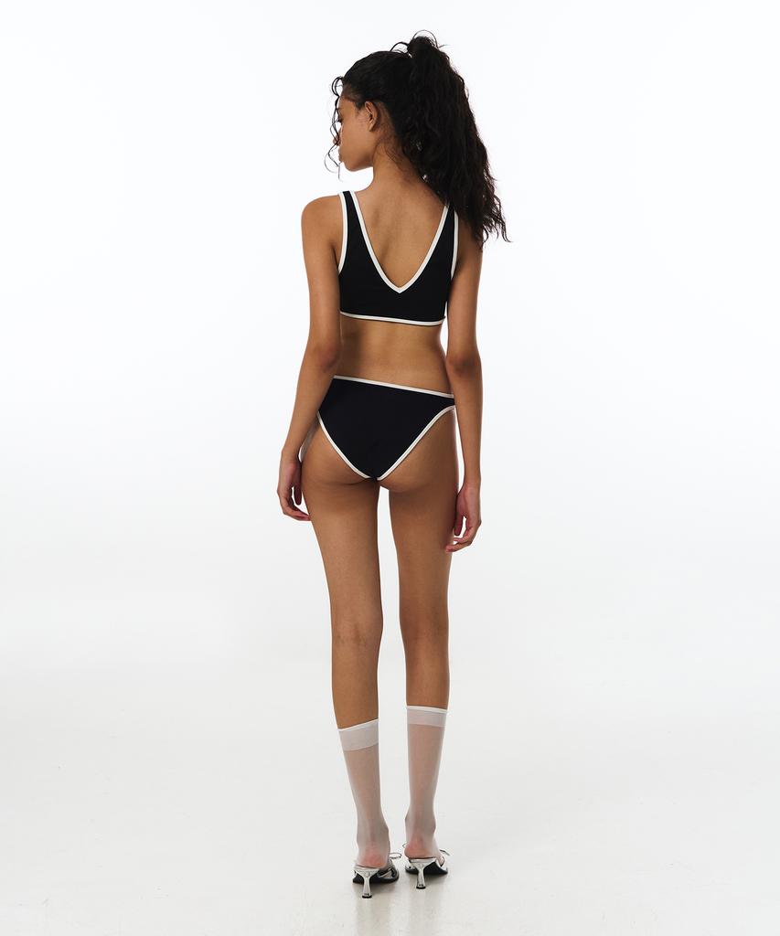 VINAJ Line Ribbon Dual Bikini Bra (Black)