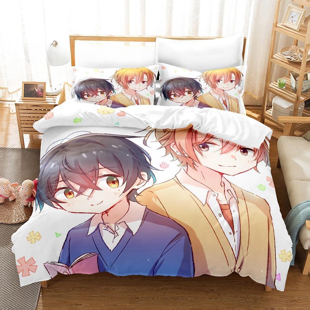 3D Print Anime Bed Sheet Sets Kawaii Sasaki To Miyano Bedding Set Single Twin Full Queen King Size Bed Set Aldult Kid Bedroom