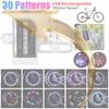 USB Rechargeable 14 RGB LED Bicycle Wheel Spoke Light MTB Road Bike Warning Lamp