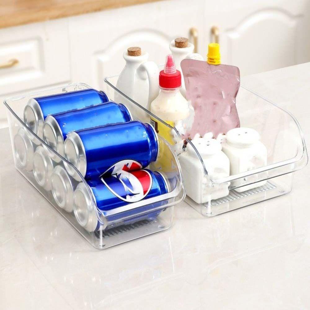 3pcs Large Capacity Refrigerator Storage Box PET Transparent Refrigerator Organizer Bin Stackable Open Top