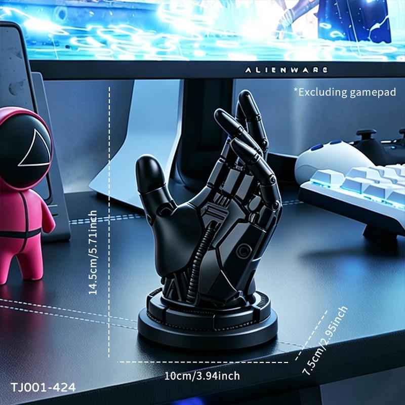 Futuristic Mechanical Hand Resin Controller Holder Sci-Fi Gamepad Stand for E-Sports Gaming Room Home Desktop Art Display