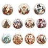 Holiday Window Hanging Decor Christmas Faux Pearl Painting Suncatcher Kit, 3D Nativity/Santa Claus/Bird/Tree Creative Handcrafts Beads Art Craft,