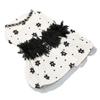 Pet Dog Dress Soft Comfortable Breathable Black Floral Pet Princess Dress for Small Pets Beige XL