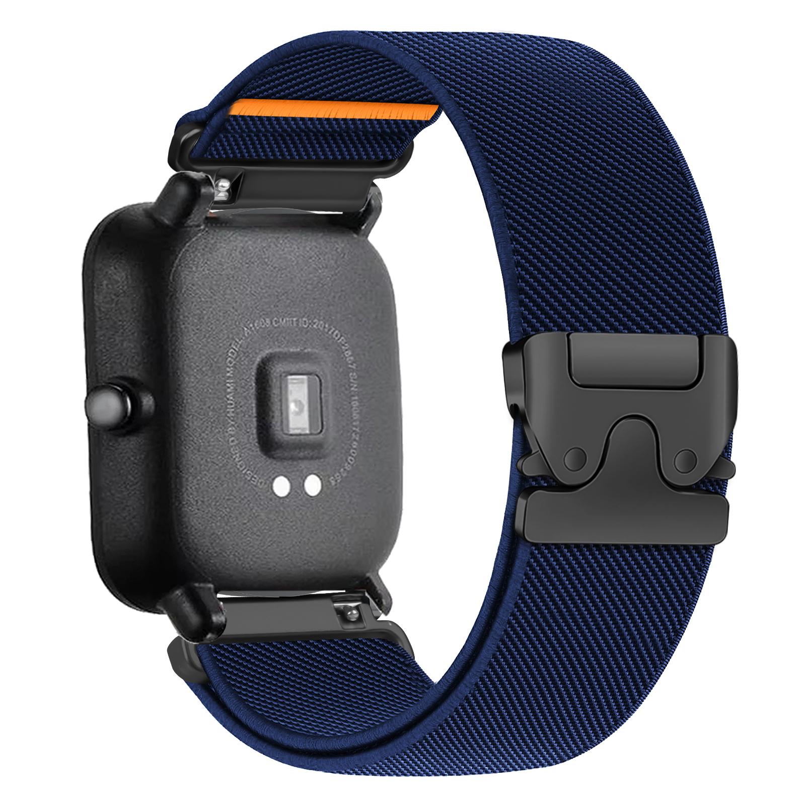 

20mm/22mm band For Amazfit GTS 4/2/2e/3/GTS2 Mini/GTR/4/3/Pro/GTR2/42mm/stratos Parachute Watch Bracelet Amazfit bip 5 6 straps 20mm watch band полуночно-синий