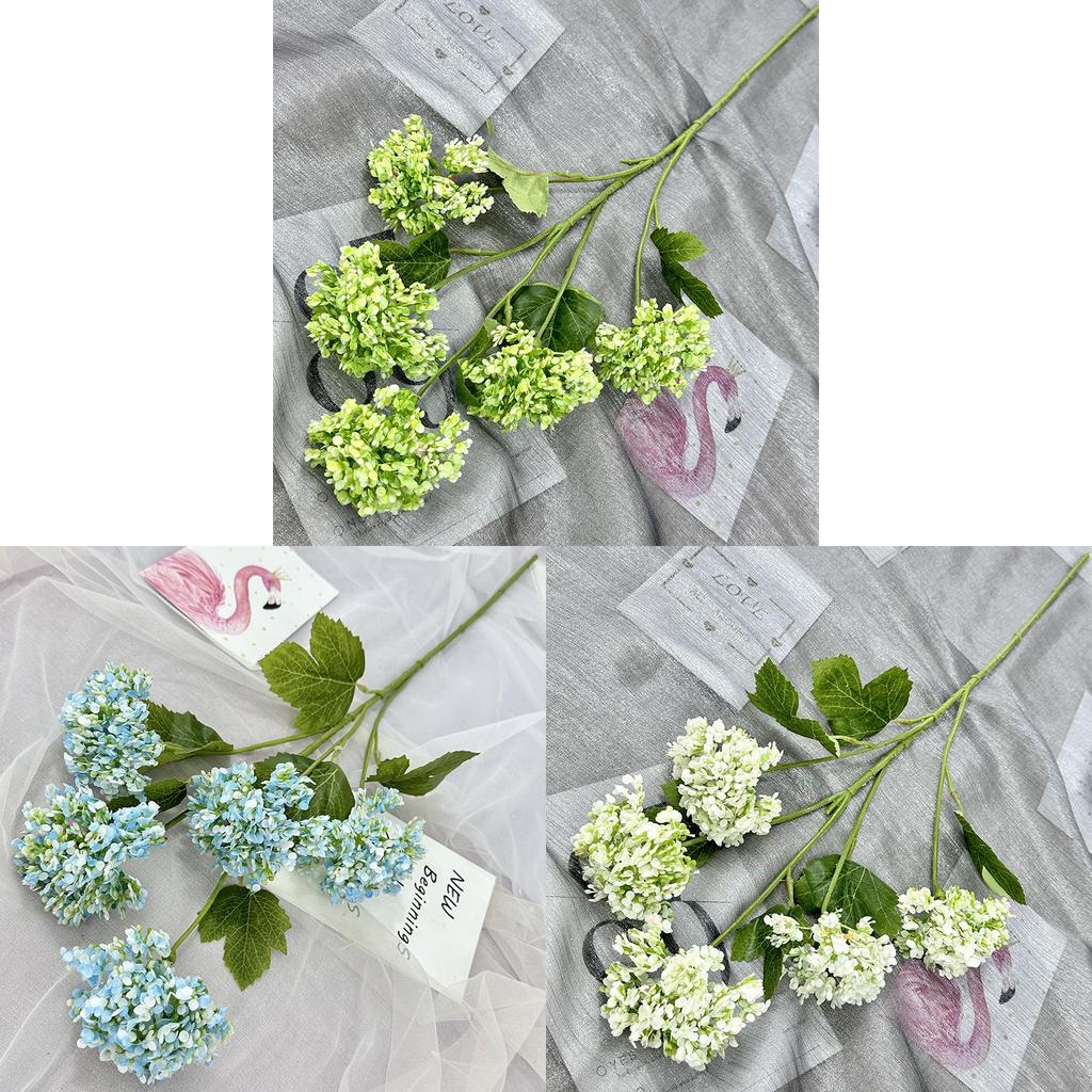 Polyester Hydrangea Artificial Flower For Wedding Decor Photography Home Office Arrangement