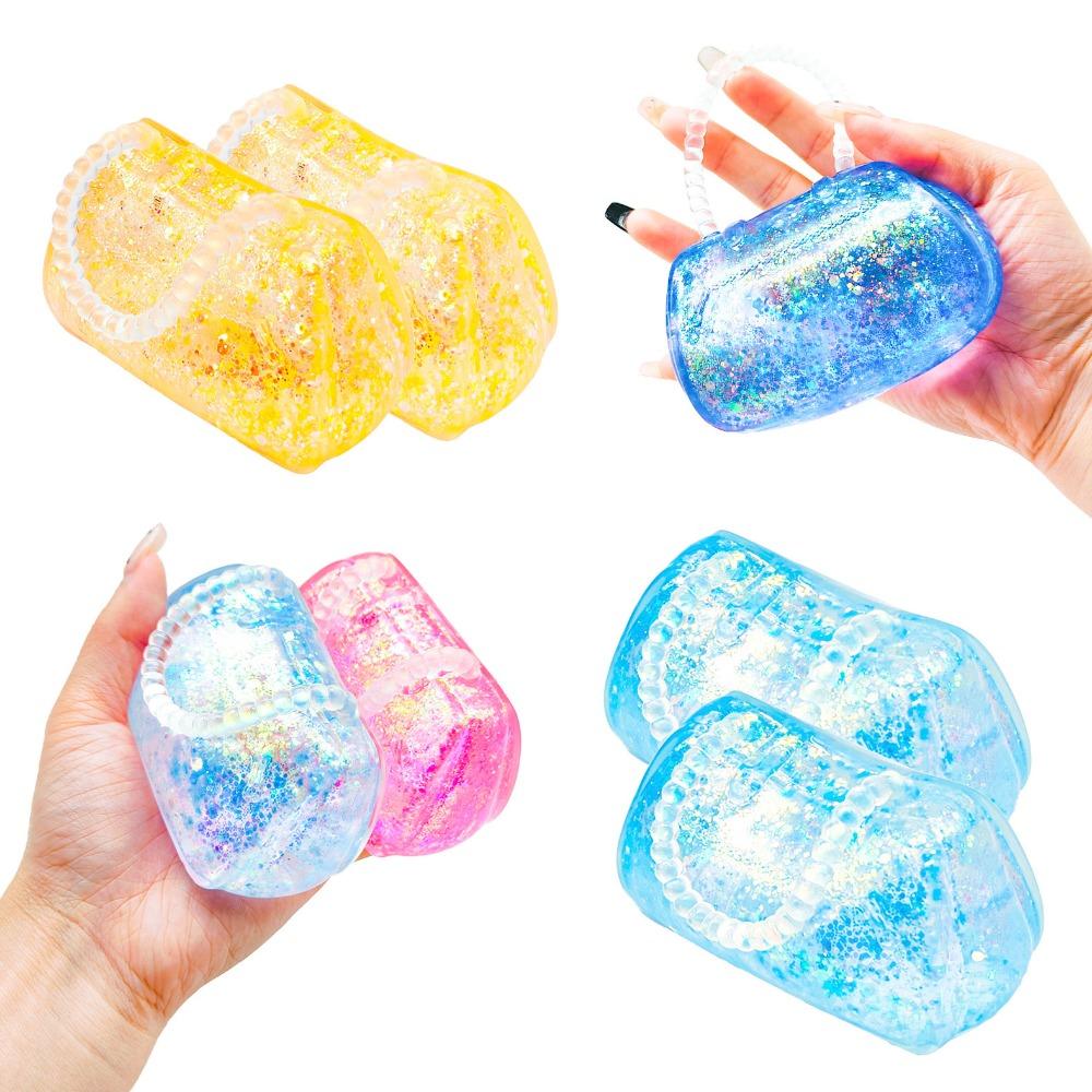 Bai Fen Bai Toys Orange Glitter Handbag Maltose Squishy Slow Rebound Squeeze For Daily Desk Stress Relief
