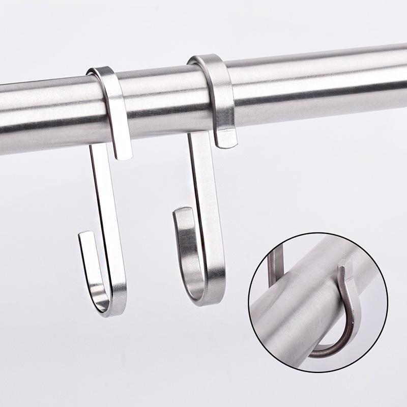 5/10/20pcs 304 Stainless Steel S Shaped Metal Hanging Hooks for Hanging, Metal Kitchen Pot Pan Hanger Storage Rack Closet S Type Hooks