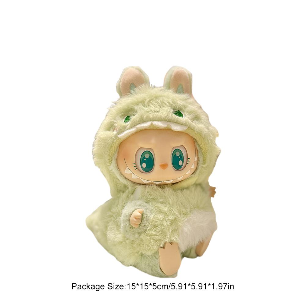 Mini Plush Doll'S Clothes Cute Outfit Accessories For Labubu V1 V2 Korea Kpop Idol Dolls Goose Dinosaur Macaron Clothing Gifts