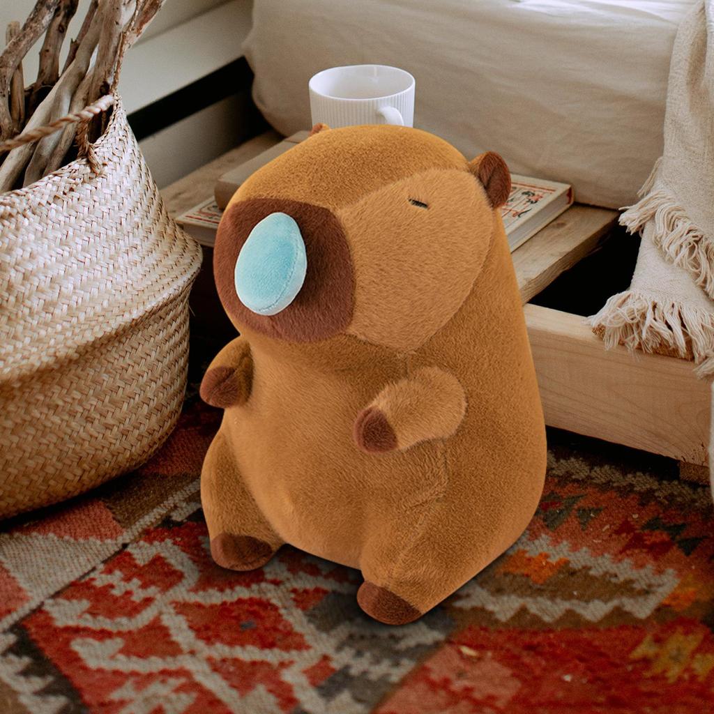 Capybara Plush Toy, Stuffed Animal 11.81'' Huggable Cartoon Doll, Adults