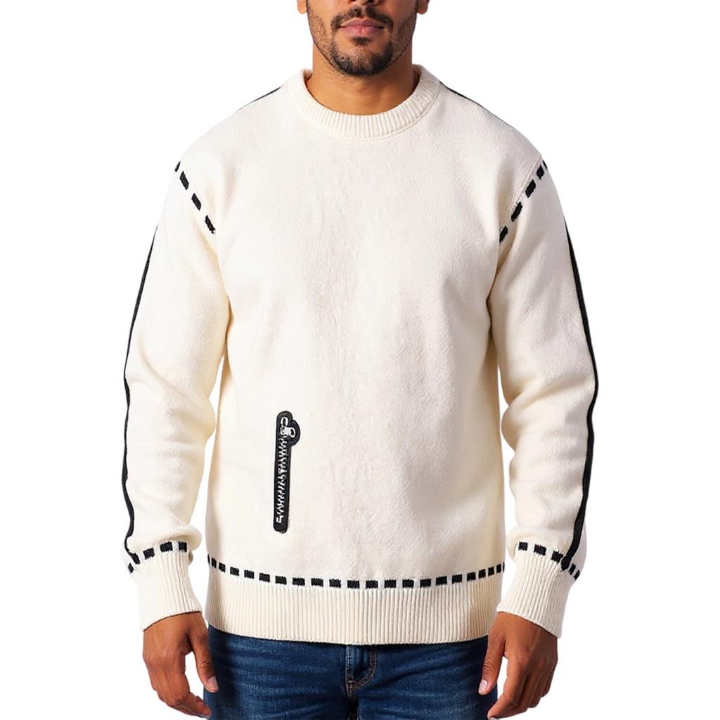 Men's  Fashion  Knitting  Pullover  Long Sleeves  Loose  Round Neck  Sweater