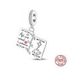 100% 925 Silver Wish For Peace Book Beads World Peace Charms Fit Original 925 Bracelet DIY Jewelry Making Women Gift