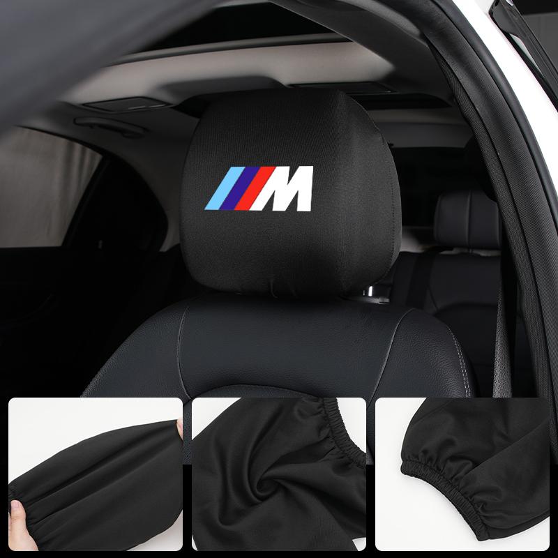 2025 Hot Car Anti-Fouling Headrest Cover Elastic Neck Pillowcase AccessoriesFor BMW M1 M2 M3 X3M X4M X5M X6M X1 X7 E30 E90 E84 E