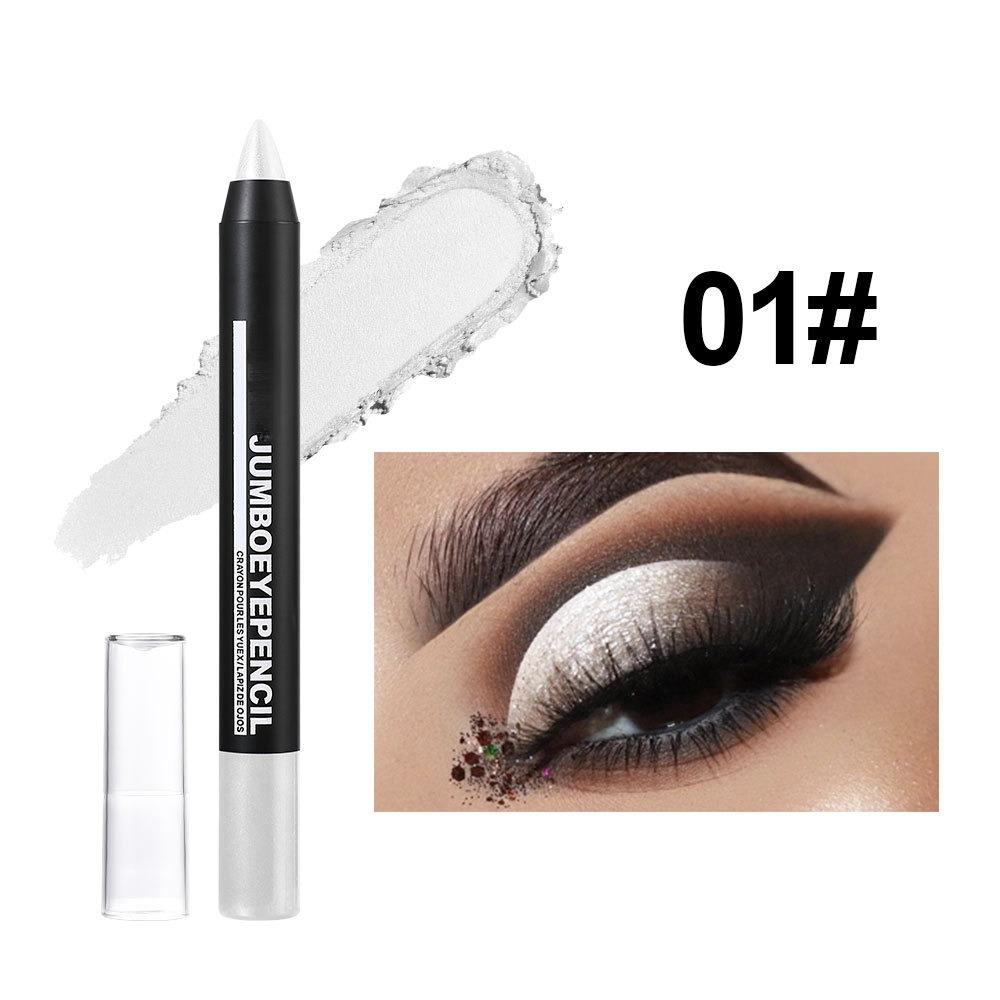 Smoky Dark Green Eyeshadow Pencil Stick 12 Colors Metallic Glitter Eye Shadow Highlighter Pen Makeup Tool Waterproof Pearlescent