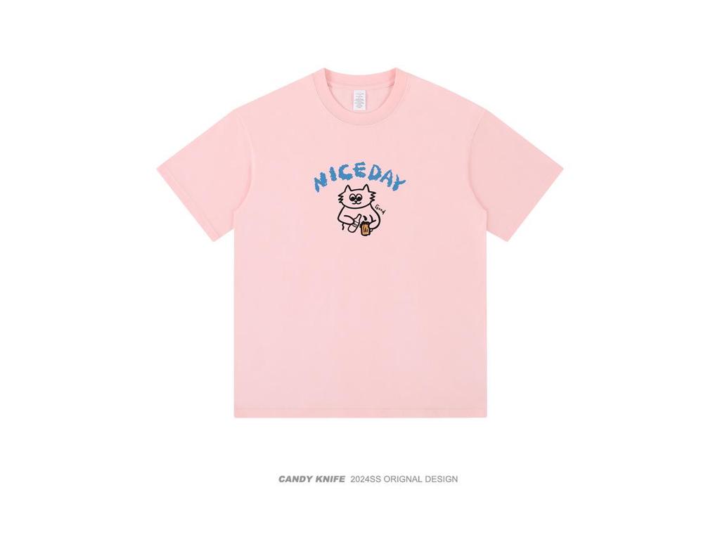 Japanese Cartoon Print Unisex Short Sleeve Crew Neck T-Shirt