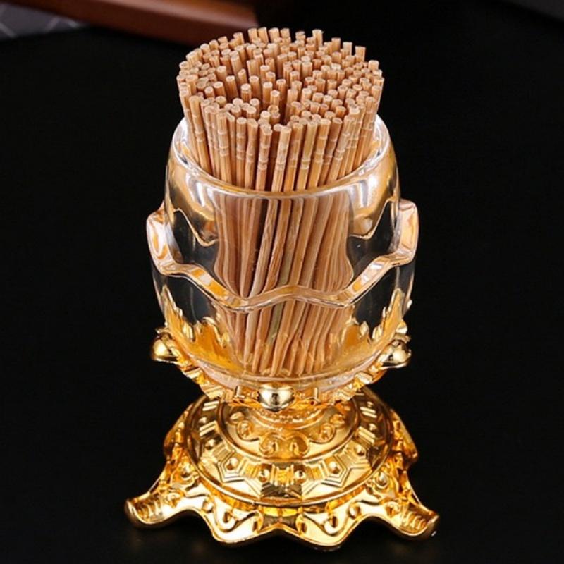 Automatic Push-type Toothpick Box Transparent Egg Shaped Alloy Toothpick Holder Dresser Organizer Decoration Friend Unique Gift