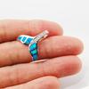 [Breezy Island] Hawaiian Jewelry Pendant Top - Whale Tail - A lucky charm with the beautiful sparkle of opal that brings good fortune.