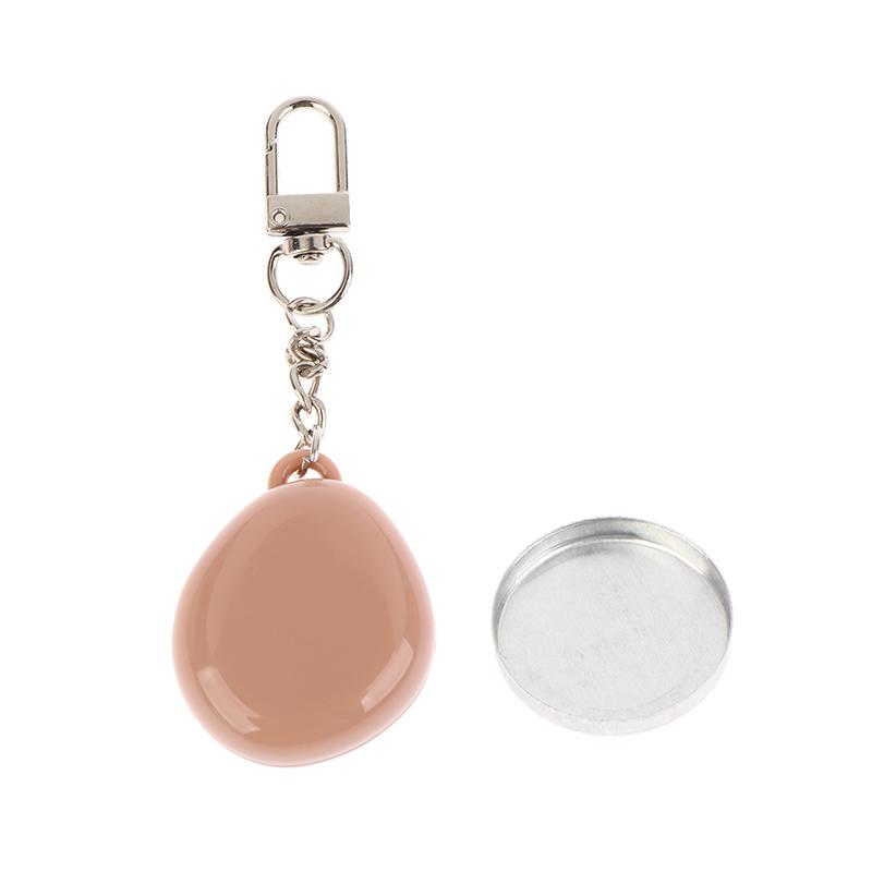Colorful Keychain Empty Makeup Compact Diy Refill Case With Aluminum Tray Portable Cosmetic Storage Small Blush Container