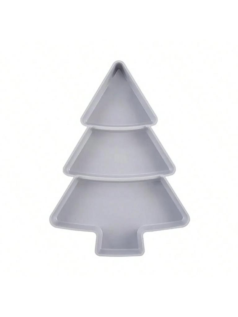 Christmas Creative Christmas Tree Shape Candy Snacks Nuts Dry Fruits Plastic Plate Snack Dishes Bowl Breakfast Tray