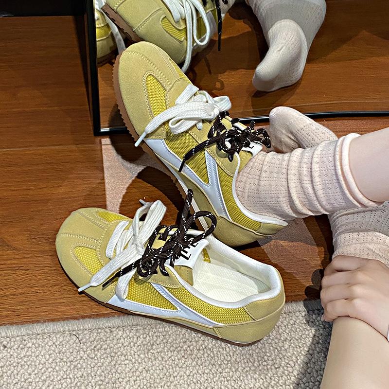 Color Matching Dexun Shoes Women's 2025 Summer New Comfortable Flat-soled Single Shoes Fashionable Versatile Mesh Breathable Soft Sole Casual